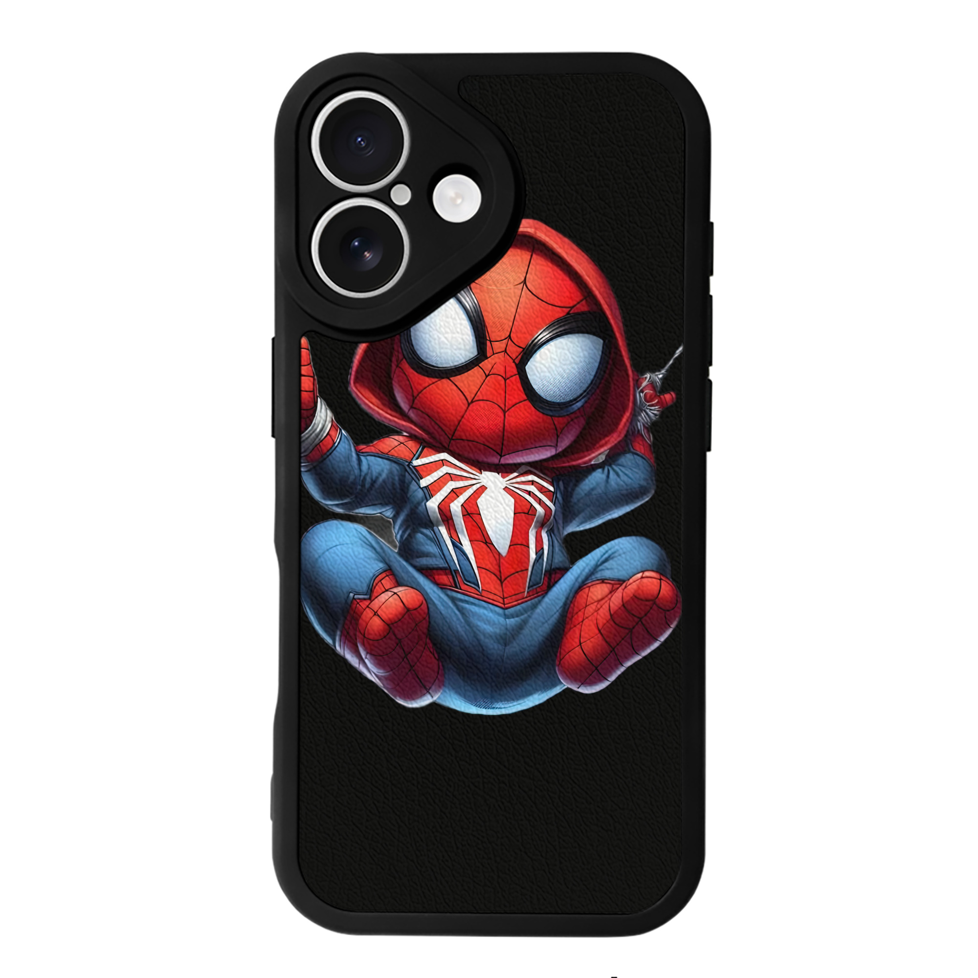 Spider Man スパイダーマン 【iPhone 16シリーズ対応】シリコンスマホケース（レザー調） 材質：シリコン